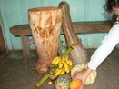 Foto que mostra cacho de bananas e abboras (produtos agrcolas) na Comunidade de Remanescentes de de Quilombos Areia Branca, municpio de Bocaiva do Sul - PR. <br /><br /> Foto: Clemilda Santiago Neto